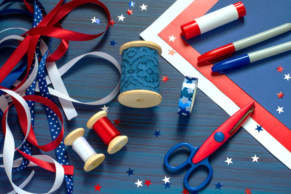 Set of materials for making souvenirs and gifts for Independence Day