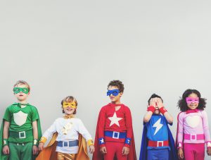 Superhero Kids Dressed Up at Comic Con Corpus Christi