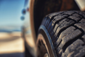 tires in the sand