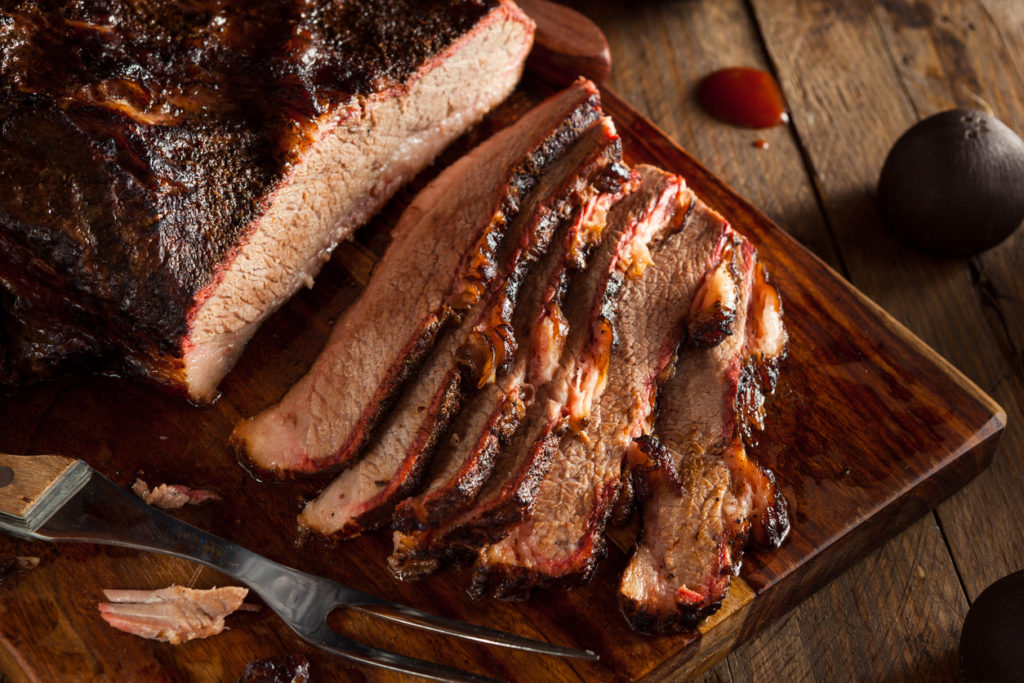 Smoked Barbecue Beef Brisket with Sauce